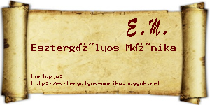 Esztergályos Mónika névjegykártya