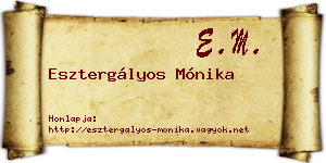 Esztergályos Mónika névjegykártya